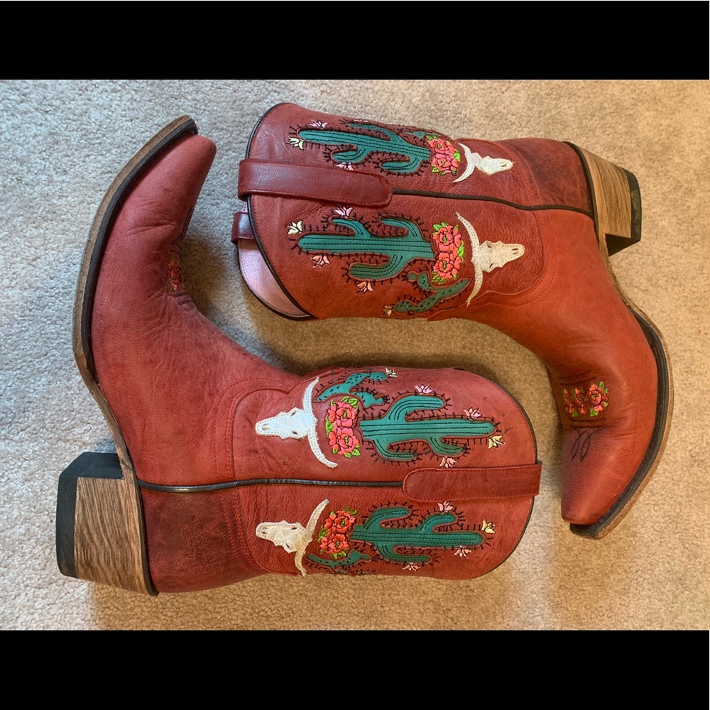 Red Cowboy Boots- Junk Gypsy